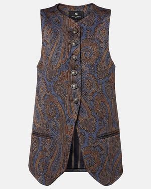 Etro Weste Aus Jacquard - Grau