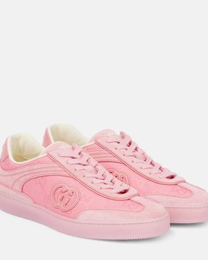 Gucci Sneakers G75 Mit Veloursleder - Pink