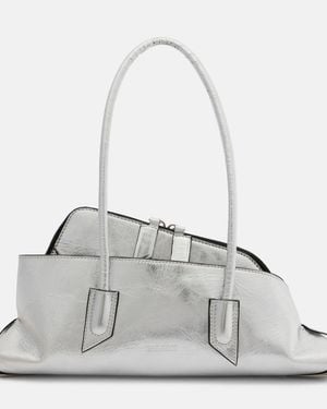 The Attico La Passeggiata Small Leather Tote Bag - White