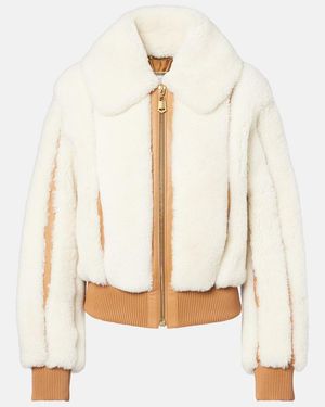 Zimmermann Bomberjacke Story Aus Shearling - Weiß
