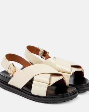 Marni Sandalen Aus Leder - Natur