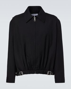 Loewe Wool Belted Jacket - Black