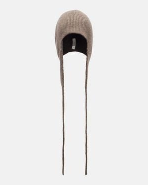The Row Soizic Ribbed-Knit Cashmere Hat - Natural