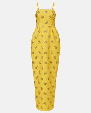 Carolina Herrera Jacquard Gown - Yellow
