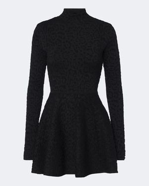 Roberto Cavalli Leopard-Print Minidress - Black