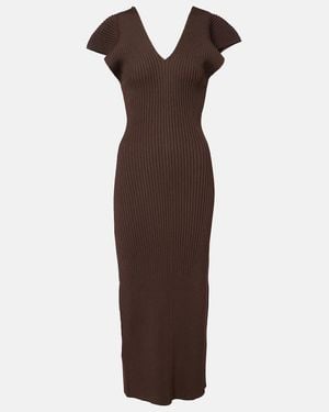 Altuzarra Ribbed-Knit Maxi Dress - Brown
