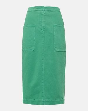 Max Mara Werther Denim Pencil Skirt - Green