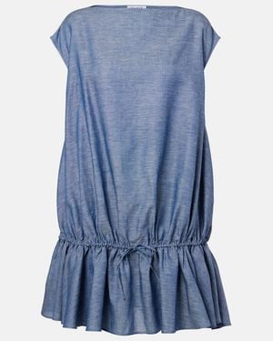 Alaïa Chambray Minidress - Blue
