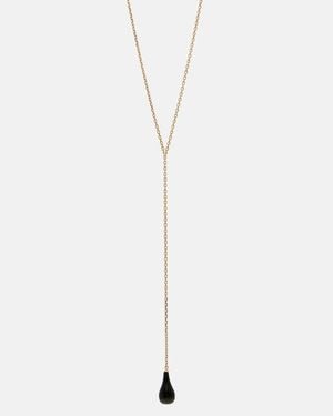 TOTEME Collar Chapado En Oro Con Onix - Blanco