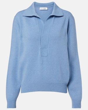 Victoria Beckham Polopullover Genevieve Aus Wolle Und Kaschmir - Blau