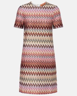 Missoni Zig Zag Lame Minidress - Red