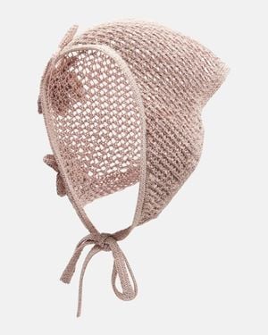 Bananhot Crochet Floral-Applique Scarf - Pink