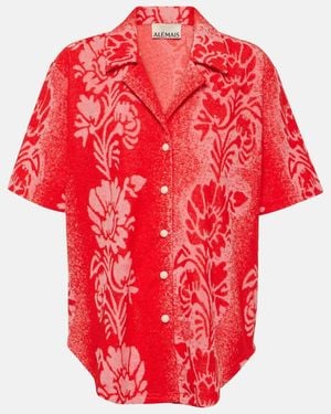 ALÉMAIS Martha Printed Cotton-Blend Shirt - Red