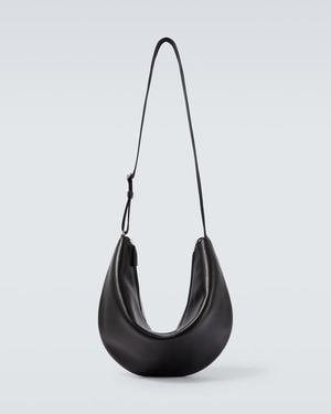 The Row Crescent Leather Crossbody Bag - White