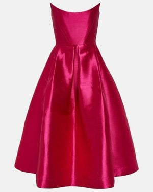 Alex Perry Strapless Midi Dress - Red