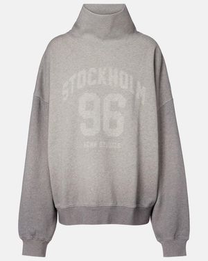 Acne Studios Sweatshirt Aus Baumwoll-Jersey - Grau
