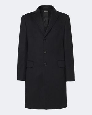 ZEGNA Mantel Aus Einem Woll- Und Kaschmirgemisch - Schwarz