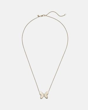 Sydney Evan Butterfly 14Kt Necklace With Diamonds - Blue