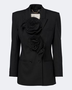 Blumarine Blazer Con Applicazioni Floreali - Nero