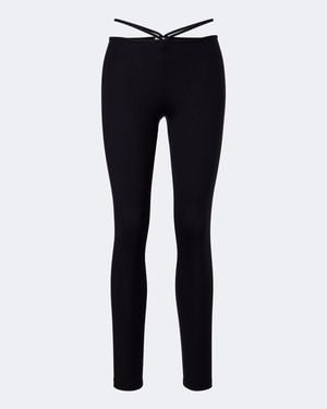Eres Torres Ribbed-Knit Leggings - Blue