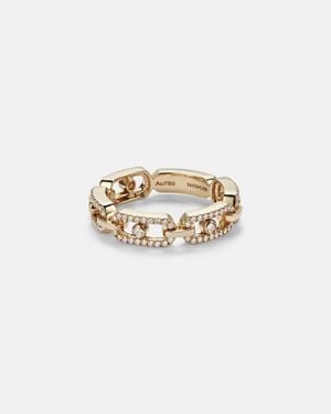 Messika Move Link 18Kt Ring With Diamonds - White