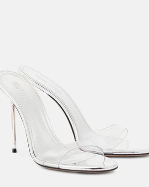 Paris Texas Lidia 105 Pvc And Leather Mules - White