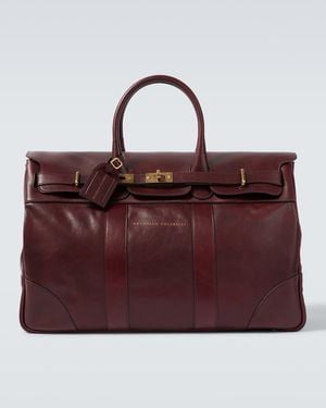 Brunello Cucinelli Weekender Aus Leder - Rot