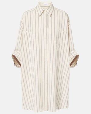 Brunello Cucinelli Silk-Blend Shirt - White