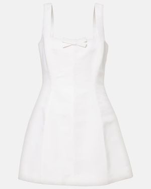 Markarian Corinne Silk Faille Minidress - White