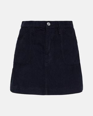 RE/DONE 70S Cotton Corduroy Miniskirt - Blue