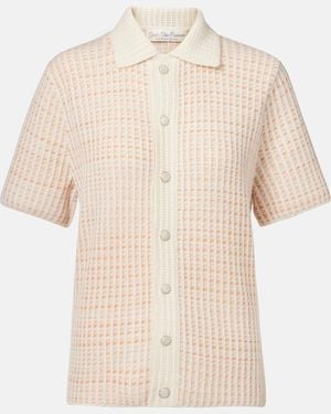 God's True Cashmere Noble Ribbed-Knit Cashmere Shirt - Natural