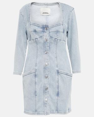 Isabel Marant Vona Denim Minidress - Blue