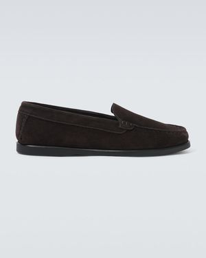 Saman Amel Slip-Ons City Aus Veloursleder - Schwarz