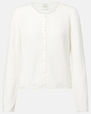 Posse Cardigan Helena Aus Haekelstrick - Weiß