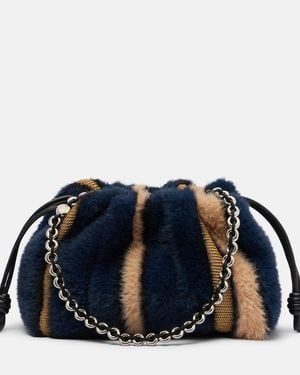 Loewe X Louis Wain Flamenco Medium Clutch - Blue