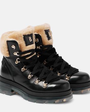 Bogner Swansea Leather Lace-Up Boots - Black