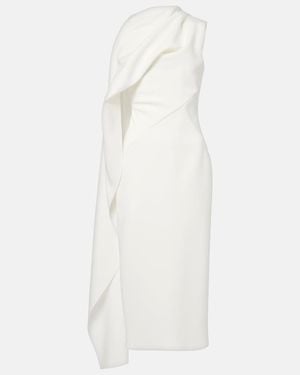 ROKSANDA Bridal Edith Draped Crepe Midi Dress - White