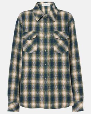 God's True Cashmere Tartan Cashmere Shirt - Green
