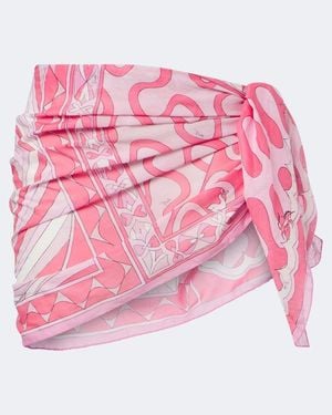 PUCCI Onda And Iride Cotton Voile Beach Cover-Up - Pink