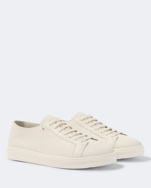 Santoni Sneakers Aus Leder - Natur