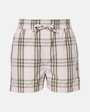 Burberry Shorts Check Aus Baumwolle - Natur