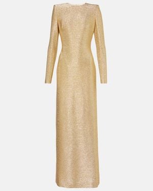 Oscar de la Renta Lame Gown - Natural