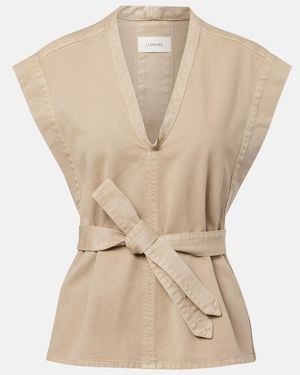 Lemaire Belted Cotton Twill Denim Vest - Natural