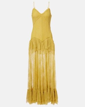 De La Vali Kala Lace Maxi Dress - Yellow