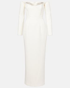 The New Arrivals Ilkyaz Ozel Bridal Midikleid Farah Mit Kristallen - Weiß