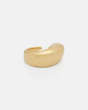 Bottega Veneta Anillo Prisma De Plata De Ley Banado En Oro - Blanco