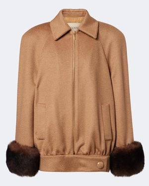 Valentino Camel Blouson Jacket - Brown