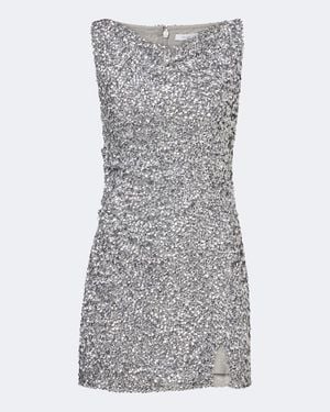 Rachel Gilbert Zayn Embellished Minidress - Grey