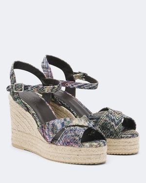 Missoni Zigzag Wedge Sandals - Metallic