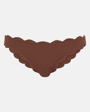 Marysia Swim Antibes Scalloped Bikini Botom - Brown